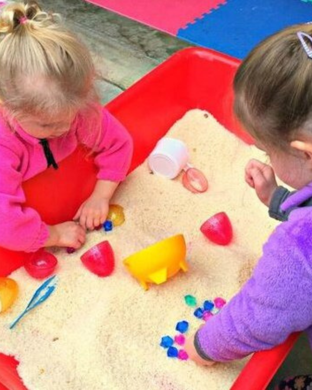 Preschool Skills Buried in Sand  – 5 New Sand Play Ideas